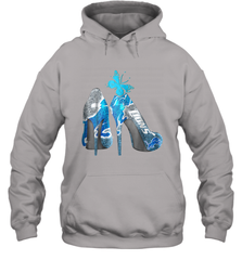 NFL Detroit Lions High Heel Butterfly Rhinestone Tide Hoodie - NFLFanGift