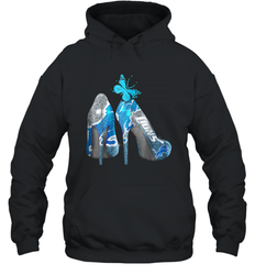 NFL Detroit Lions High Heel Butterfly Rhinestone Tide Hoodie - NFLFanGift