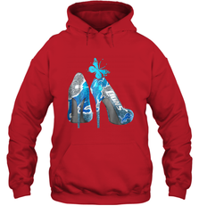 NFL Detroit Lions High Heel Butterfly Rhinestone Tide Hoodie - NFLFanGift