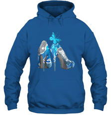 NFL Detroit Lions High Heel Butterfly Rhinestone Tide Hoodie - NFLFanGift