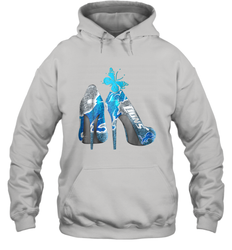 NFL Detroit Lions High Heel Butterfly Rhinestone Tide Hoodie - NFLFanGift