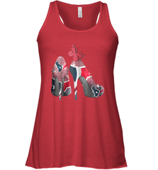 NFL Houston Texans High Heel Butterfly Rhinestone Tide Racerback Tank - NFLFanGift