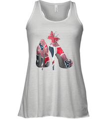 NFL Houston Texans High Heel Butterfly Rhinestone Tide Racerback Tank - NFLFanGift