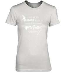 I Speak In Disney Songs And Harry Potter Quotes Women's The Boyfriend Tee - NFLFanGift