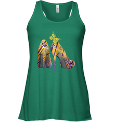 NFL Baltimore Ravens Steelers Rhinestone High Heels Racerback Tank - NFLFanGift