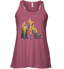 NFL Baltimore Ravens Steelers Rhinestone High Heels Racerback Tank - NFLFanGift