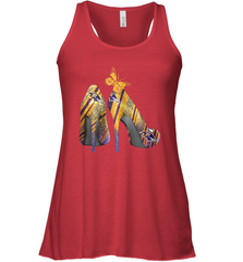 NFL Baltimore Ravens Steelers Rhinestone High Heels Racerback Tank - NFLFanGift