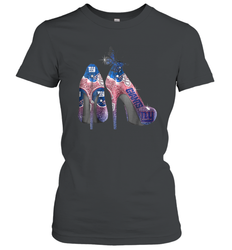 NFL New York Giants High Heel Butterfly Rhinestone Tide Women's T-Shirt - NFLFanGift