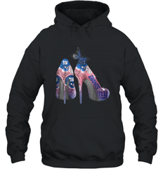 NFL New York Giants High Heel Butterfly Rhinestone Tide Hoodie - NFLFanGift