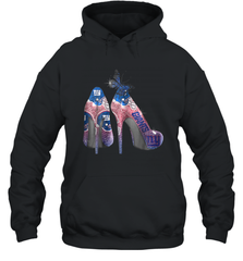 NFL New York Giants High Heel Butterfly Rhinestone Tide Hoodie - NFLFanGift