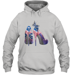 NFL New York Giants High Heel Butterfly Rhinestone Tide Hoodie - NFLFanGift