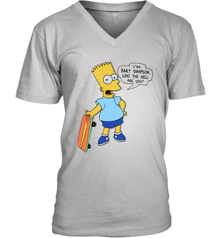 The Great Bart Simpson Who The Hell Are You School Ban of 1990 Shirt Men's Vneck - NFLFanGift