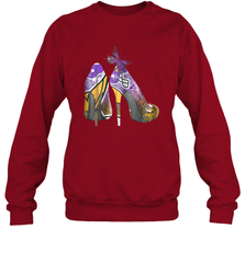 NFL Minnesota Vikings High Heel Butterfly Rhinestone Tide Crewneck Sweatshirt - NFLFanGift