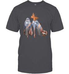 NFL Denver Broncos High Heel Butterfly Rhinestone Tide Men's T-Shirt - NFLFanGift