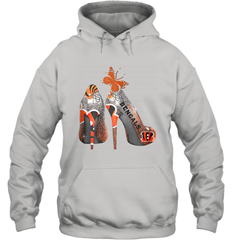 NFL Cincinnati Bengals Rhinestone High Heels Hoodie - NFLFanGift