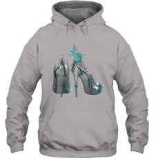 NFL Philadelphia Eagles High Heel Butterfly Rhinestone Tide Hoodie - NFLFanGift