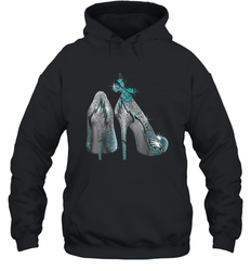 NFL Philadelphia Eagles High Heel Butterfly Rhinestone Tide Hoodie - NFLFanGift