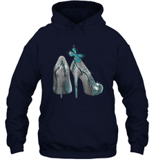 NFL Philadelphia Eagles High Heel Butterfly Rhinestone Tide Hoodie - NFLFanGift