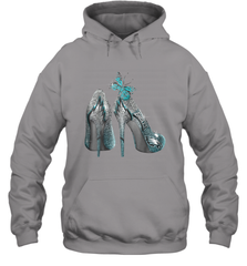 NFL Philadelphia Eagles High Heel Butterfly Rhinestone Tide Hoodie - NFLFanGift