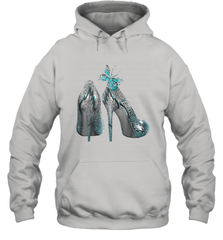 NFL Philadelphia Eagles High Heel Butterfly Rhinestone Tide Hoodie - NFLFanGift