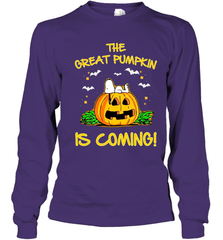 The Great Pumpkin Is Coming Snoopy Halloween Youth Long Sleeve T-Shirt - NFLFanGift