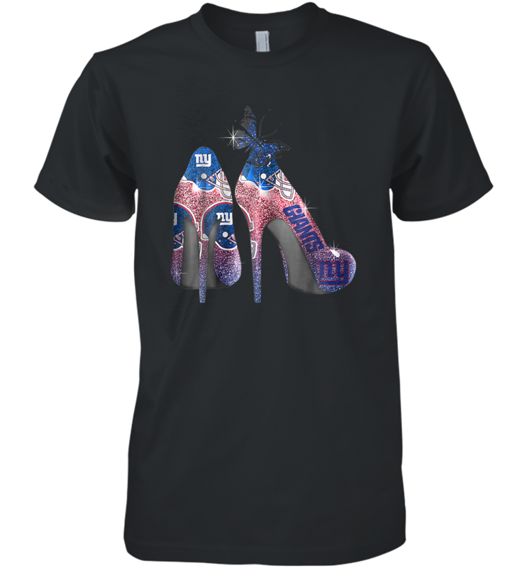 NFL New York Giants High Heel Butterfly Rhinestone Tide Men's Premium T-Shirt - NFLFanGift