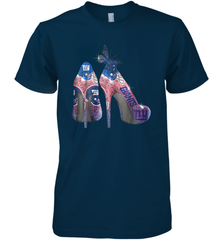 NFL New York Giants High Heel Butterfly Rhinestone Tide Men's Premium T-Shirt - NFLFanGift