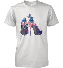 NFL New York Giants High Heel Butterfly Rhinestone Tide Men's Premium T-Shirt - NFLFanGift