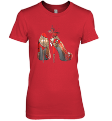 NFLTampa Bay Buccaneers High Heel Butterfly Rhinestone Tide Women's The Boyfriend Tee - NFLFanGift