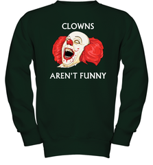 Halloween Clowns Aren't Funny Youth Sweatshirt - NFLFanGift