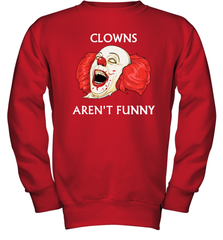Halloween Clowns Aren't Funny Youth Sweatshirt - NFLFanGift