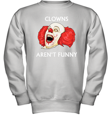 Halloween Clowns Aren't Funny Youth Sweatshirt - NFLFanGift