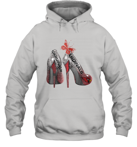 Arizona Cardinals High Heel Butterfly Rhinestone Tide NFL Hoodie - NFLFanGift