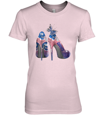 NFL New York Giants High Heel Butterfly Rhinestone Tide Women's The Boyfriend Tee - NFLFanGift