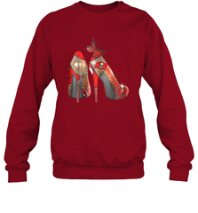 NFLTampa Bay Buccaneers High Heel Butterfly Rhinestone Tide Crewneck Sweatshirt - NFLFanGift