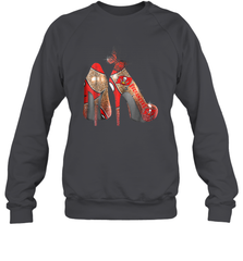 NFLTampa Bay Buccaneers High Heel Butterfly Rhinestone Tide Crewneck Sweatshirt - NFLFanGift