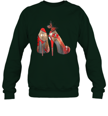NFLTampa Bay Buccaneers High Heel Butterfly Rhinestone Tide Crewneck Sweatshirt - NFLFanGift