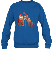 NFLTampa Bay Buccaneers High Heel Butterfly Rhinestone Tide Crewneck Sweatshirt - NFLFanGift