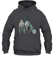 NFL Green Bay Packers Rhinestone High Heels Hoodie - NFLFanGift