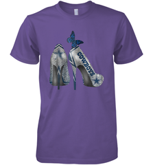 NFL Dallas Cowboys High Heel Butterfly Rhinestone Tide Men's Premium T-Shirt - NFLFanGift