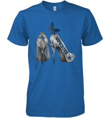 NFL Dallas Cowboys High Heel Butterfly Rhinestone Tide Men's Premium T-Shirt - NFLFanGift