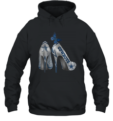 NFL Dallas Cowboys High Heel Butterfly Rhinestone Tide Hoodie - NFLFanGift