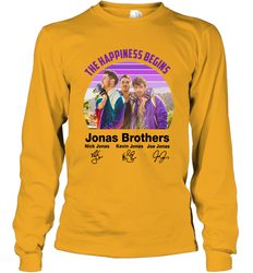 Signatures The Happiness Begins Jonas Brothers Shirt Long Sleeve T-Shirt - NFLFanGift