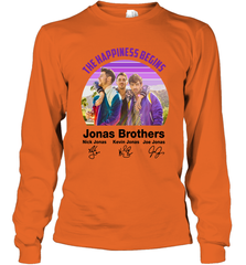 Signatures The Happiness Begins Jonas Brothers Shirt Long Sleeve T-Shirt - NFLFanGift