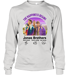 Signatures The Happiness Begins Jonas Brothers Shirt Long Sleeve T-Shirt - NFLFanGift