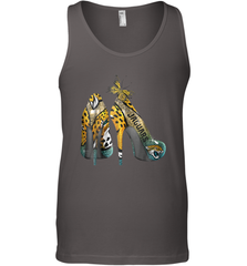 NFL Jacksonville Jaguars High Heel Butterfly Rhinestone Tank Top - NFLFanGift