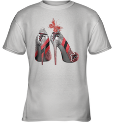 NFL Atlanta Falcons Rhinestone High Heels Youth T-Shirt - NFLFanGift