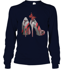 NFL Atlanta Falcons Rhinestone High Heels Youth Long Sleeve T-Shirt - NFLFanGift