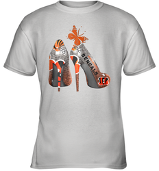 NFL Cincinnati Bengals Rhinestone High Heels Youth T-Shirt - NFLFanGift