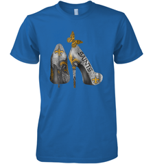 NFL New Orleans Saints High Heel Butterfly Rhinestone Tide Men's Premium T-Shirt - NFLFanGift